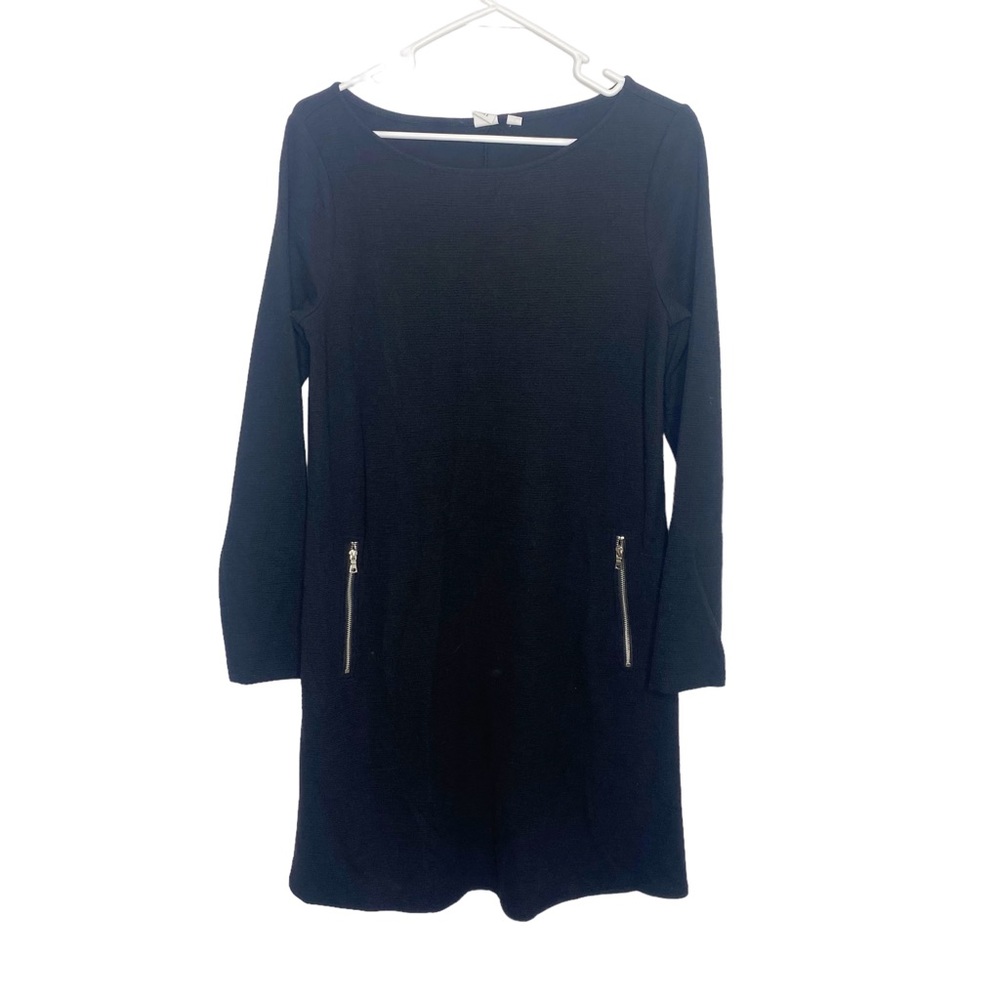 Gap knit black shift dress size small e